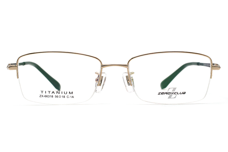 Titanium Semi Rimless Glasses 66318