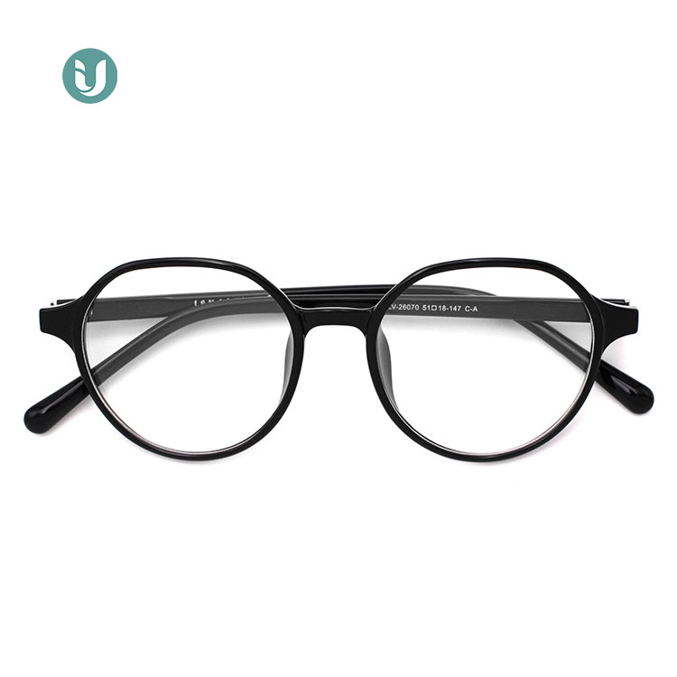 Plain Black Plastic Frame Glasses