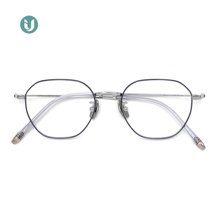 Stylish Thick Rimmed Silver Spectacles Frame