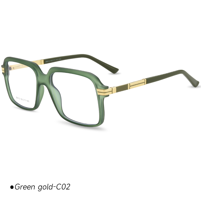 Transparent Green Eyeglass Frames